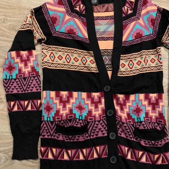 Aztec Print Cardigan - Picture 2 of 3